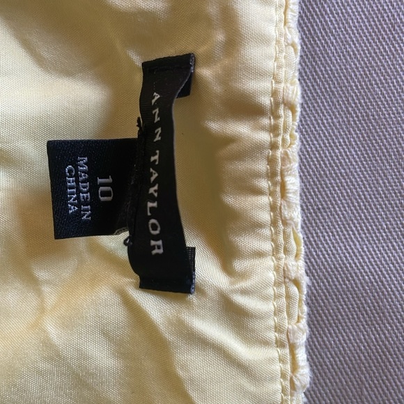 Elegant Yellow Lace Skirt Ann Taylor size 10 - Picture 3 of 5